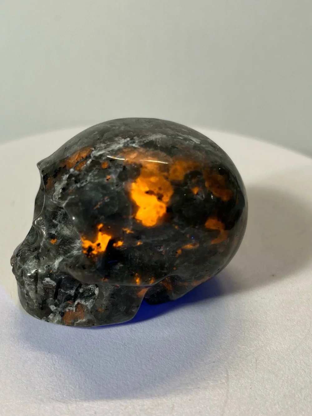 Carved Skulls-choice of one Que Sera,Strawberry Quartz, Sodalite Syenite